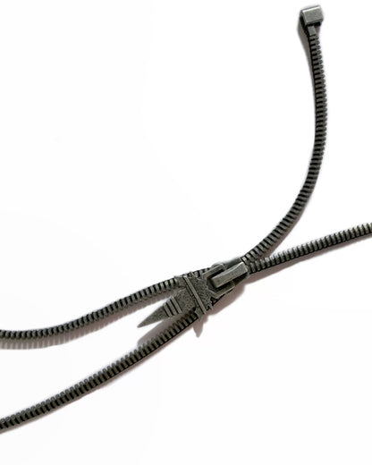 Street Punk Decorated Zipper Necklace