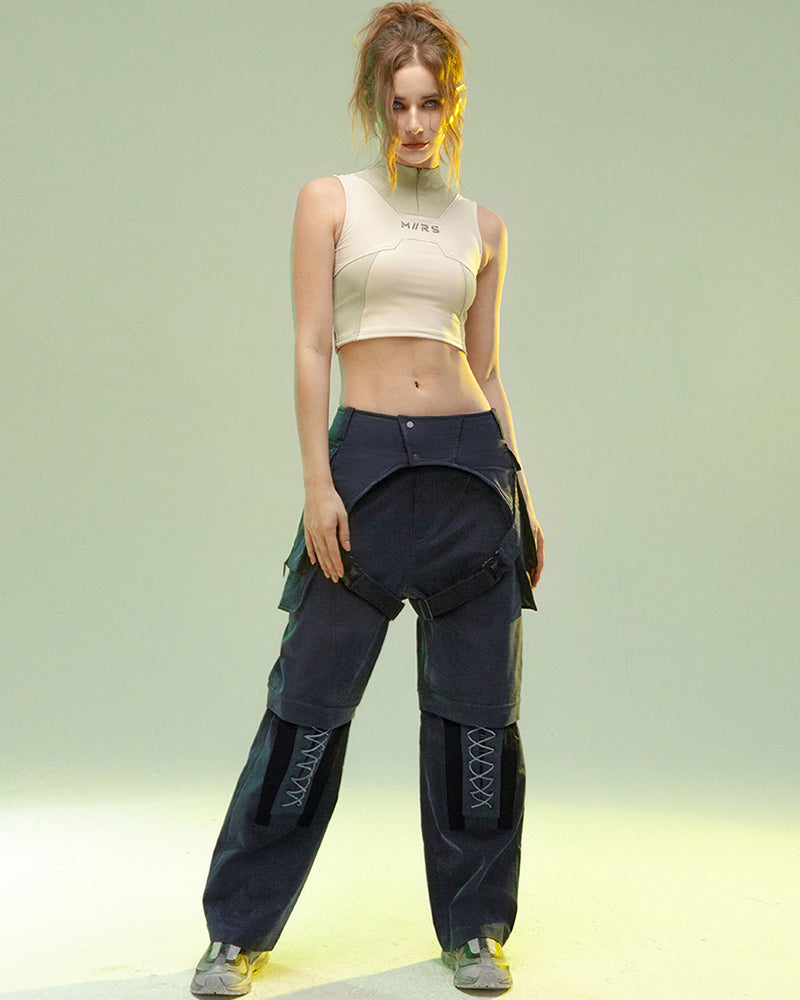 XIPHEVIL Cyberpunk Outfits Operative Detachable Two-Piece Pants