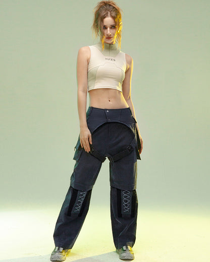 XIPHEVIL Cyberpunk Outfits Operative Detachable Two-Piece Pants