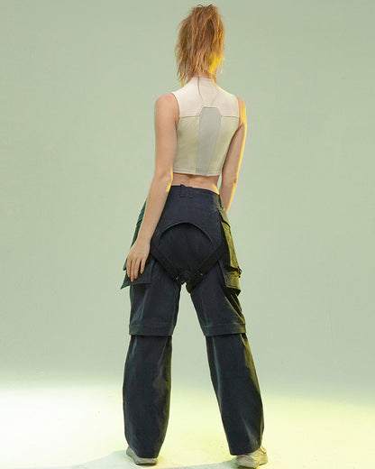 XIPHEVIL Cyberpunk Outfits Operative Detachable Two-Piece Pants