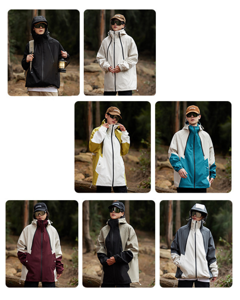 Outdoor Couple Camping Waterproof Jacket