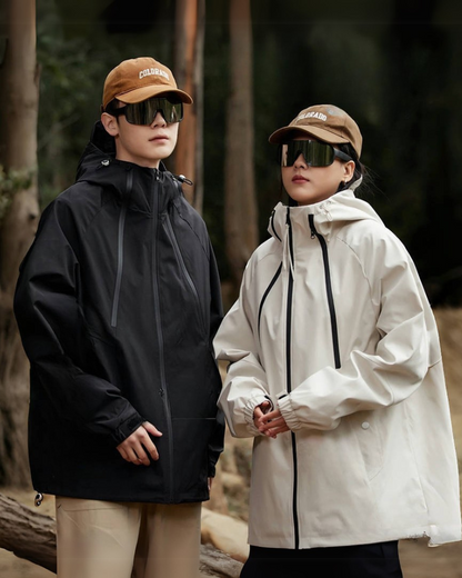 Outdoor Couple Camping Waterproof Jacket