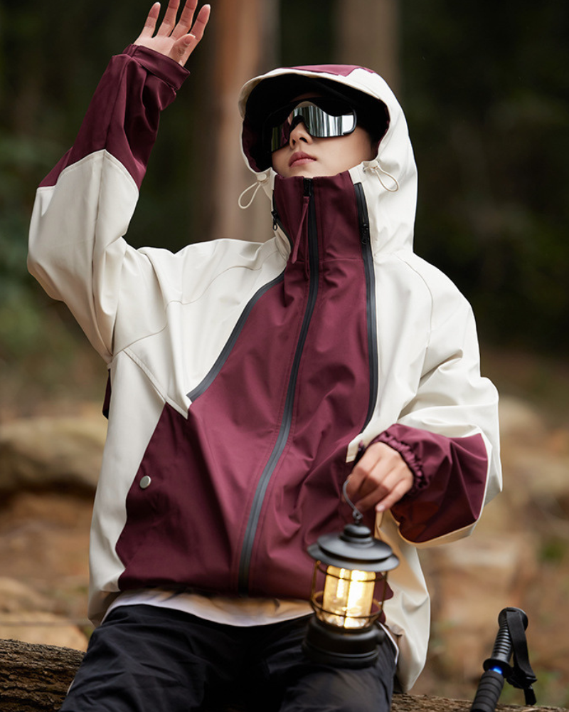 Outdoor Couple Camping Waterproof Jacket