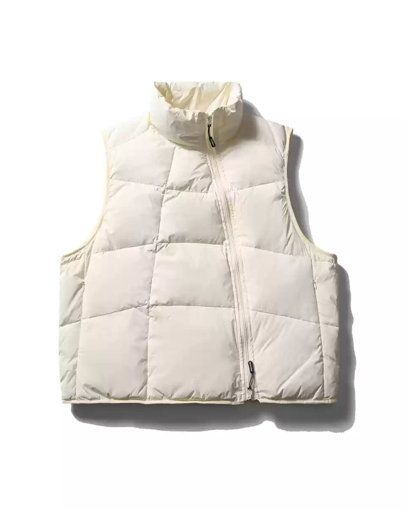 Outdoor Diagonal Zipper Unisex Winter Puffer Vest