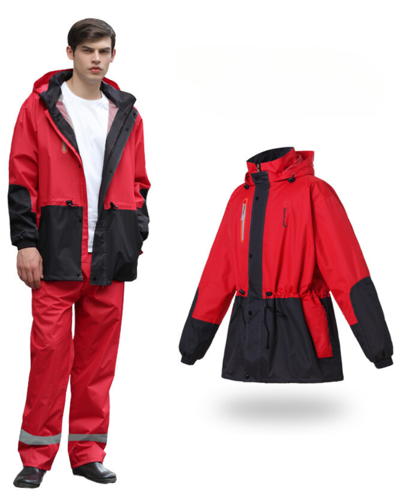 Outdoor Fashion Detachable Jacket Pants Unisex Rain Suit