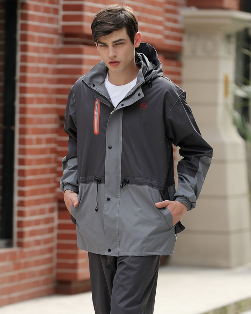 Outdoor Fashion Detachable Jacket Pants Unisex Rain Suit