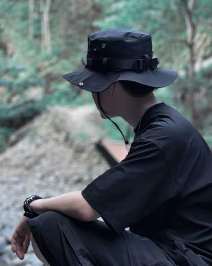 Outdoor Functional Drawstring Bucket Hat