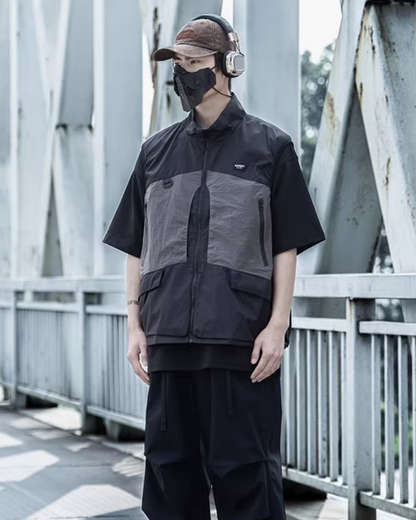 Outdoor Functional Stand Collar Cargo Vest