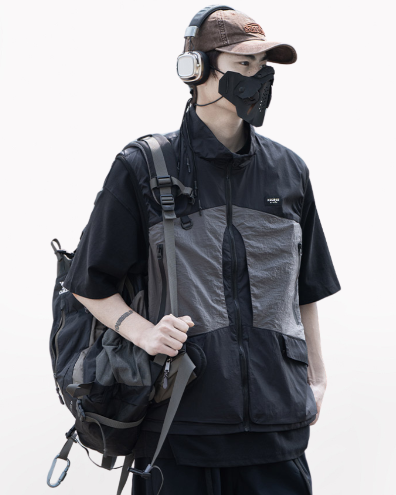 Outdoor Functional Stand Collar Cargo Vest