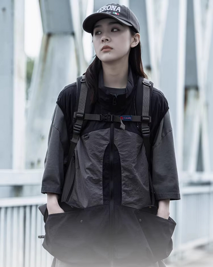 Outdoor Functional Stand Collar Cargo Vest