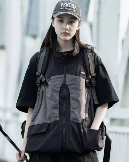 Outdoor Functional Stand Collar Cargo Vest