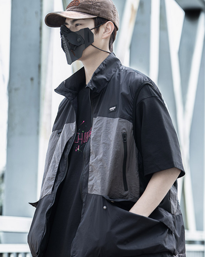 Outdoor Functional Stand Collar Cargo Vest