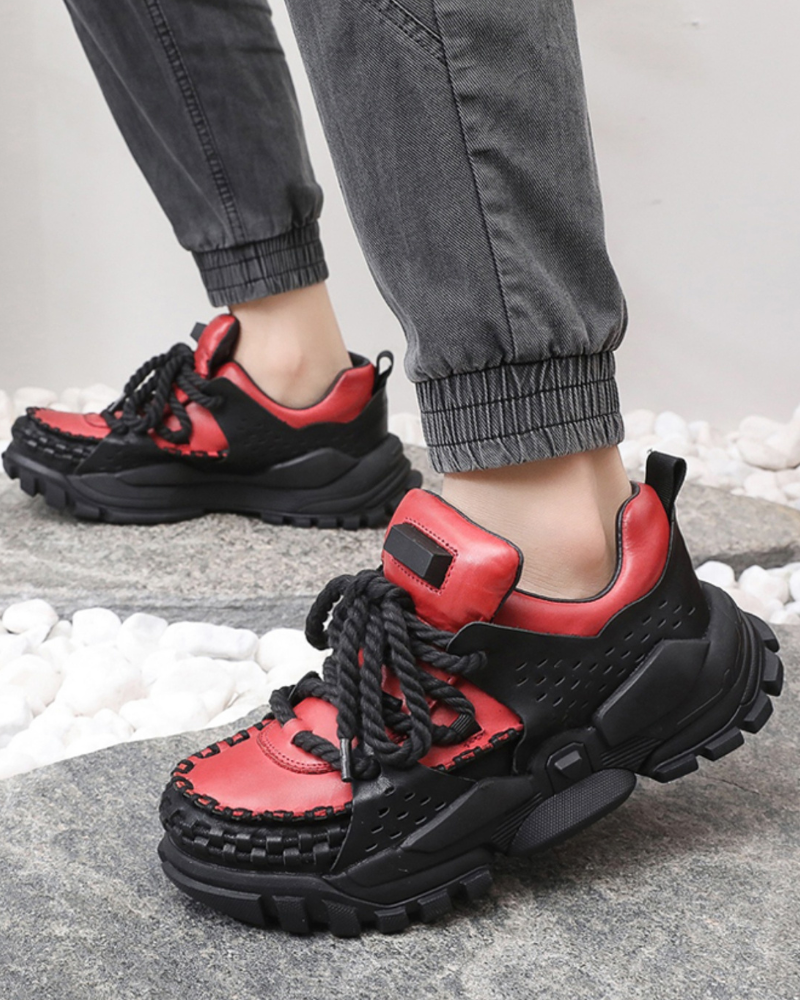 Punk Chunky Dad Shoes Outdoor Hiking Shoes