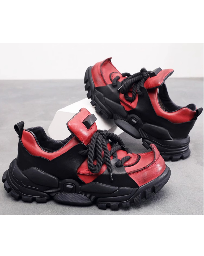 Outdoor Hiking Boots Punk Chunky Dad Shoes