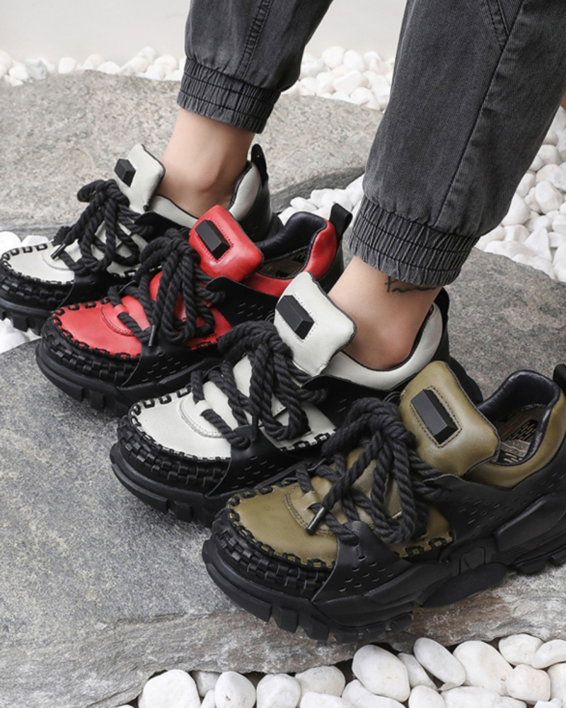 Punk Chunky Dad Shoes Outdoor Hiking Shoes