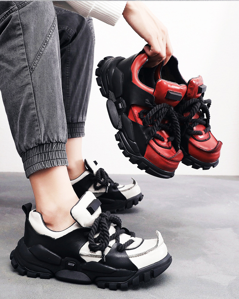 Outdoor Hiking Boots Punk Chunky Dad Shoes