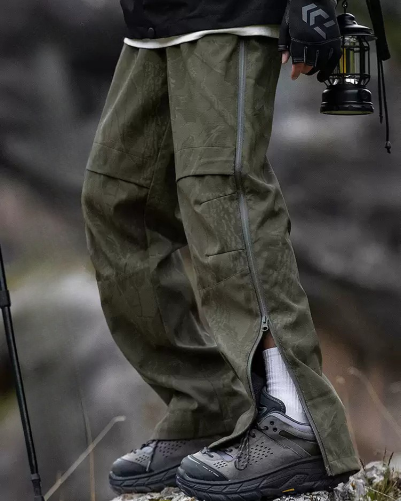 Outdoor Hiking Side Zipper Paratrooper Pants