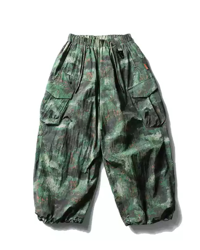 Outdoor Hiking Unisex Lightweight Baggy Camo Pants