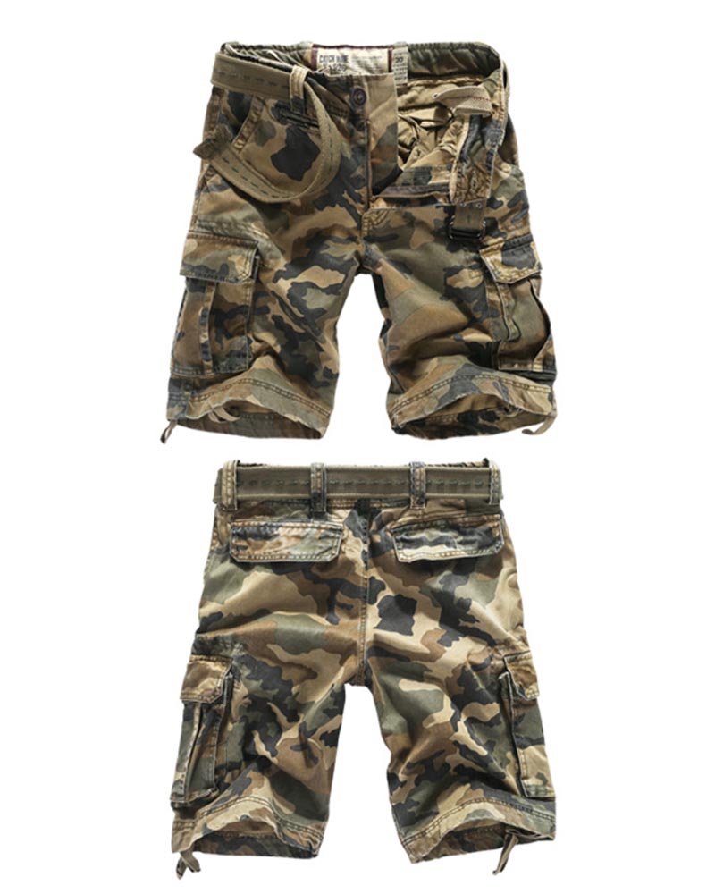 Outdoor Multi-Pocket Camo Jorts | Cargo Shorts