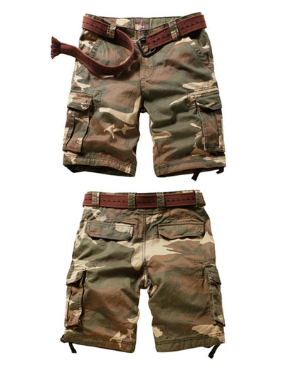 Outdoor Multi-Pocket Camo Jorts | Cargo Shorts