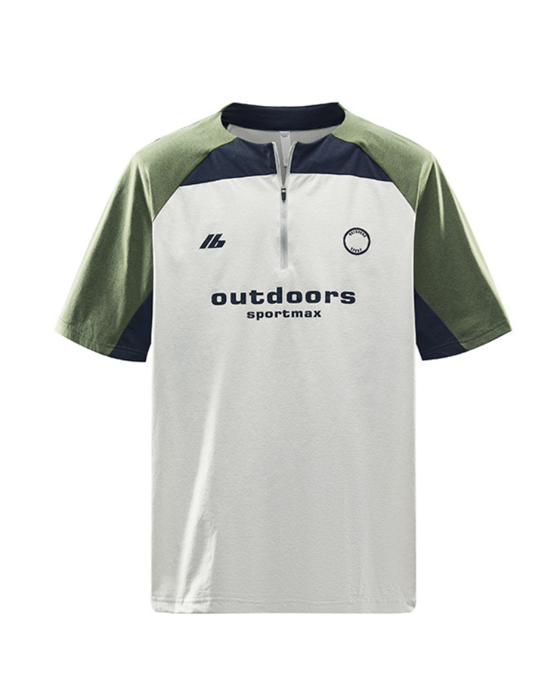 Outdoor Sports Contrast Color Quick-Drying T-Shirt