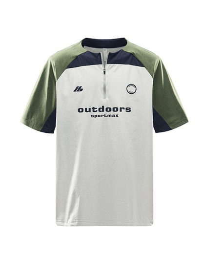 Outdoor Sports Contrast Color Quick-Drying T-Shirt