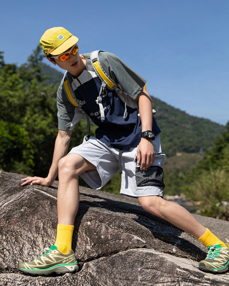 Outdoor Sports Contrast Color Quick-Drying T-Shirt