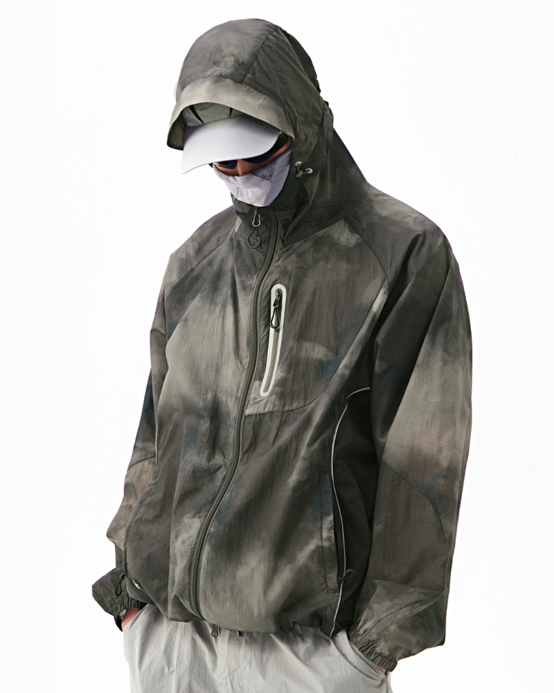 Outdoor Tie-Dye Hiking Waterproof Sun Protection Jacket