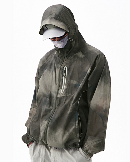 Outdoor Tie-Dye Hiking Waterproof Sun Protection Jacket