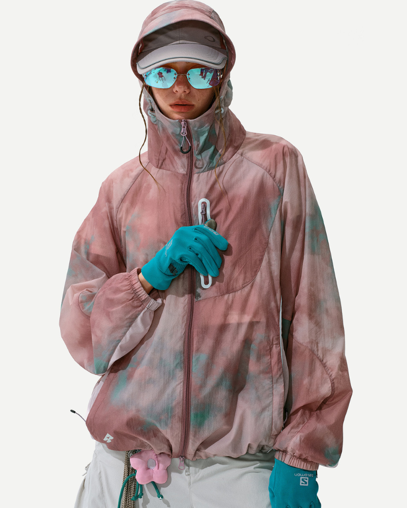 Outdoor Tie-Dye Hiking Waterproof Sun Protection Jacket