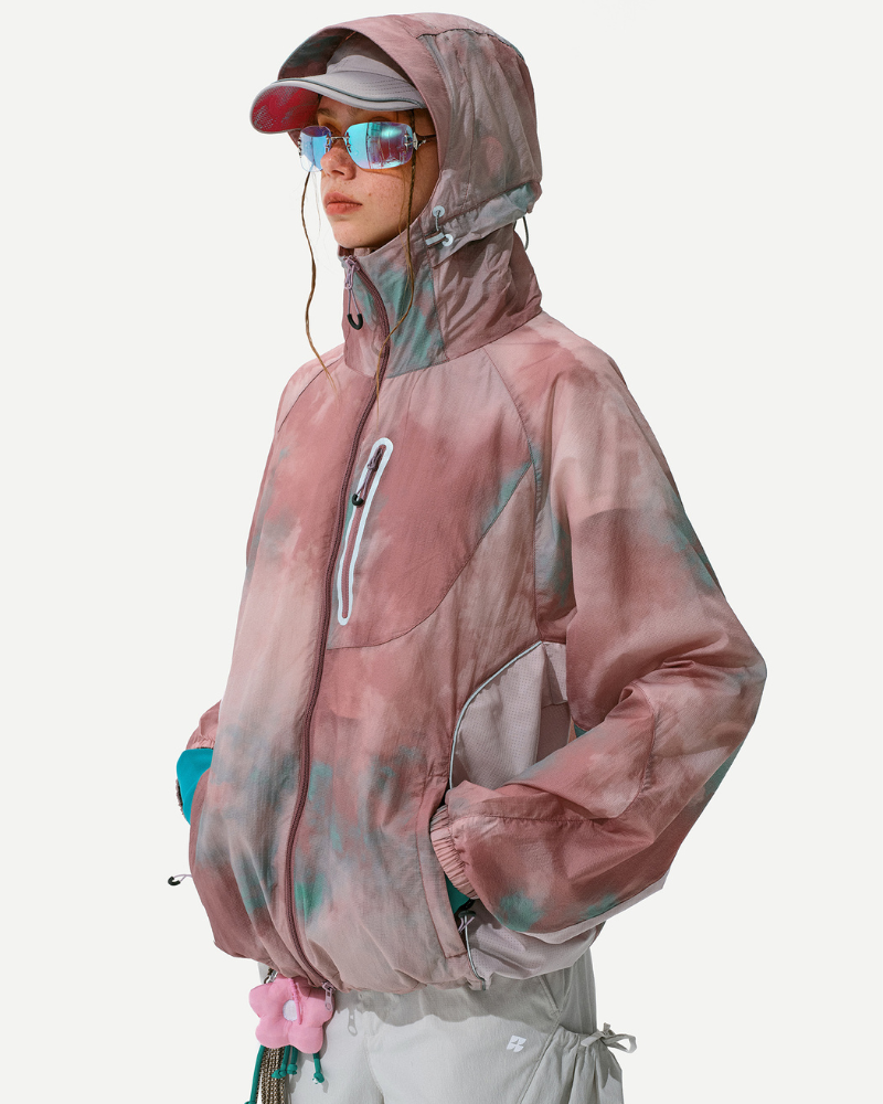 Outdoor Tie-Dye Hiking Waterproof Sun Protection Jacket