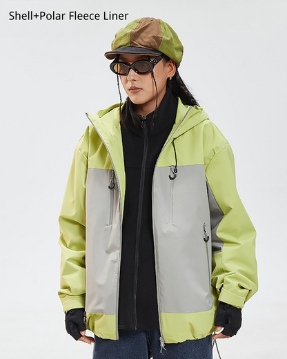 Outdoor Unisex Hiking Camping Waterproof 3-in-1 Jacket