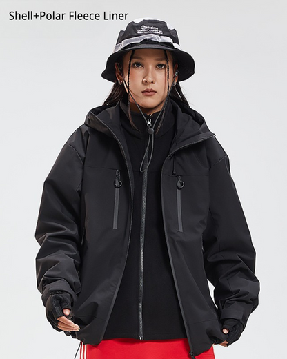 Outdoor Unisex Hiking Camping Waterproof 3-in-1 Jacket