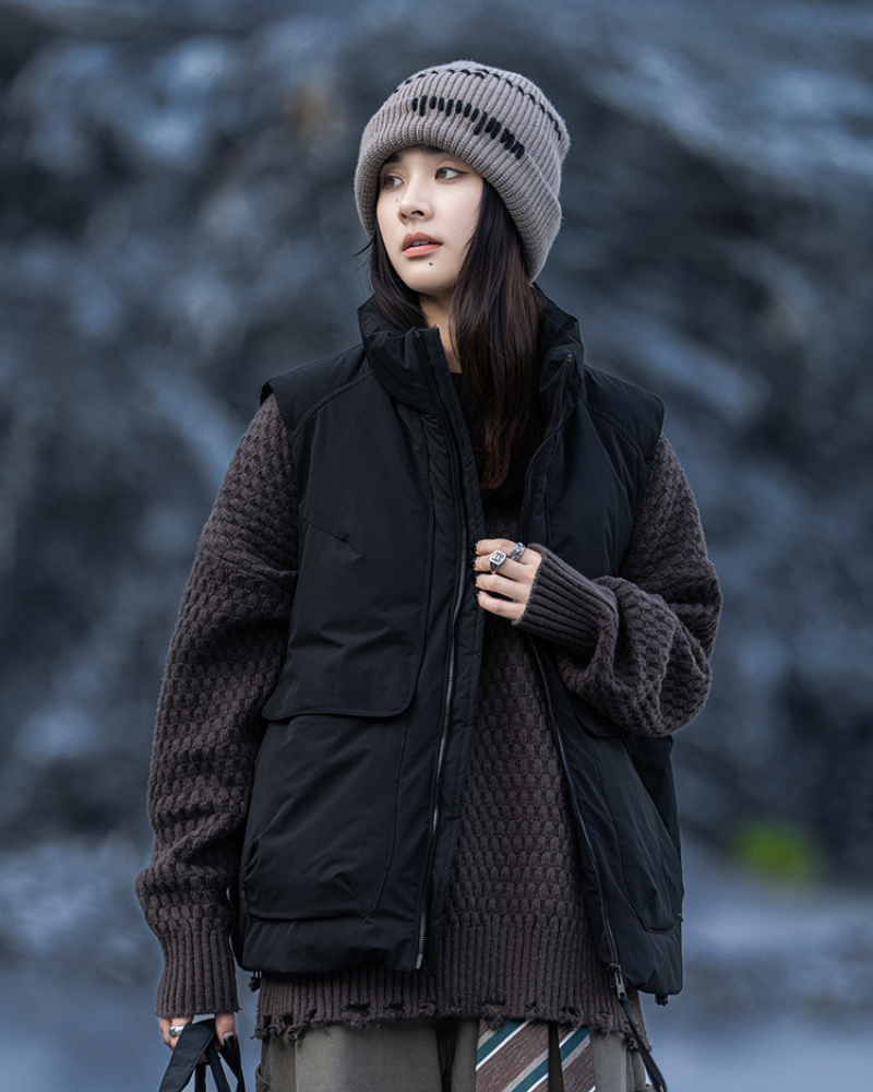 Outdoor Unisex Winter Utility Puffer Vest