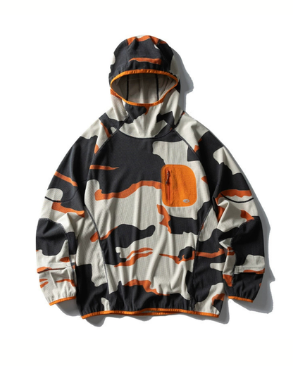 Outdoor Sports Unisex Lightweight Rice Grain Fleece Hoodie
