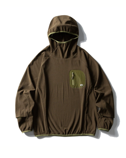 Outdoor Sports Unisex Lightweight Rice Grain Fleece Hoodie