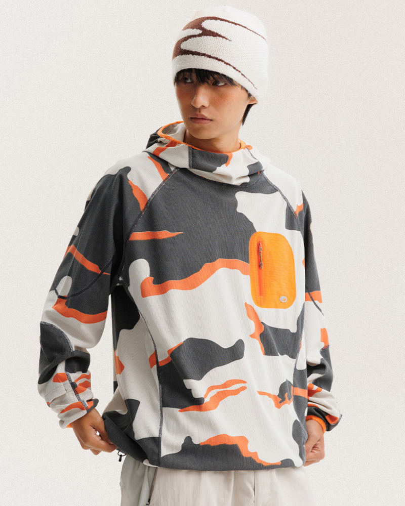Outdoor Sports Unisex Lightweight Rice Grain Fleece Hoodie