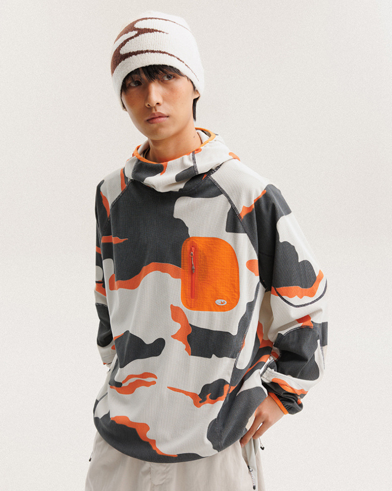 Outdoor Sports Unisex Lightweight Rice Grain Fleece Hoodie