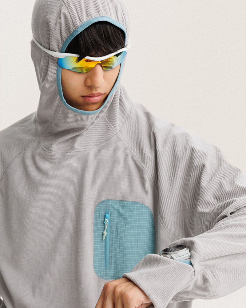 Outdoor Sports Unisex Lightweight Rice Grain Fleece Hoodie