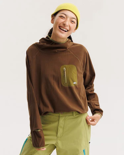 Outdoor Sports Unisex Lightweight Rice Grain Fleece Hoodie