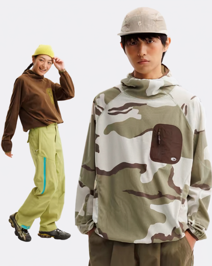 Outdoor Sports Unisex Lightweight Rice Grain Fleece Hoodie