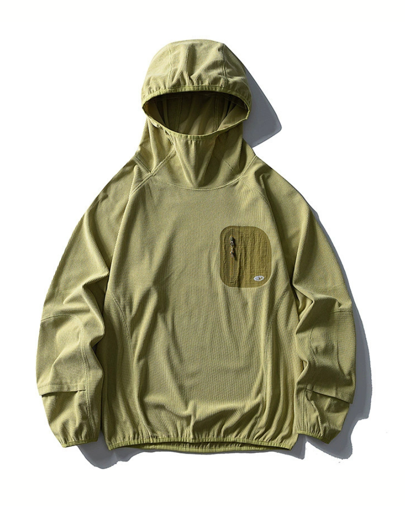 Outdoor Sports Unisex Lightweight Rice Grain Fleece Hoodie