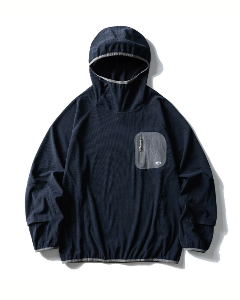 Outdoor Sports Unisex Lightweight Rice Grain Fleece Hoodie