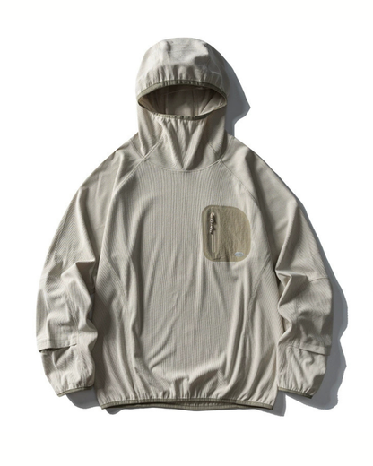 Outdoor Sports Unisex Lightweight Rice Grain Fleece Hoodie