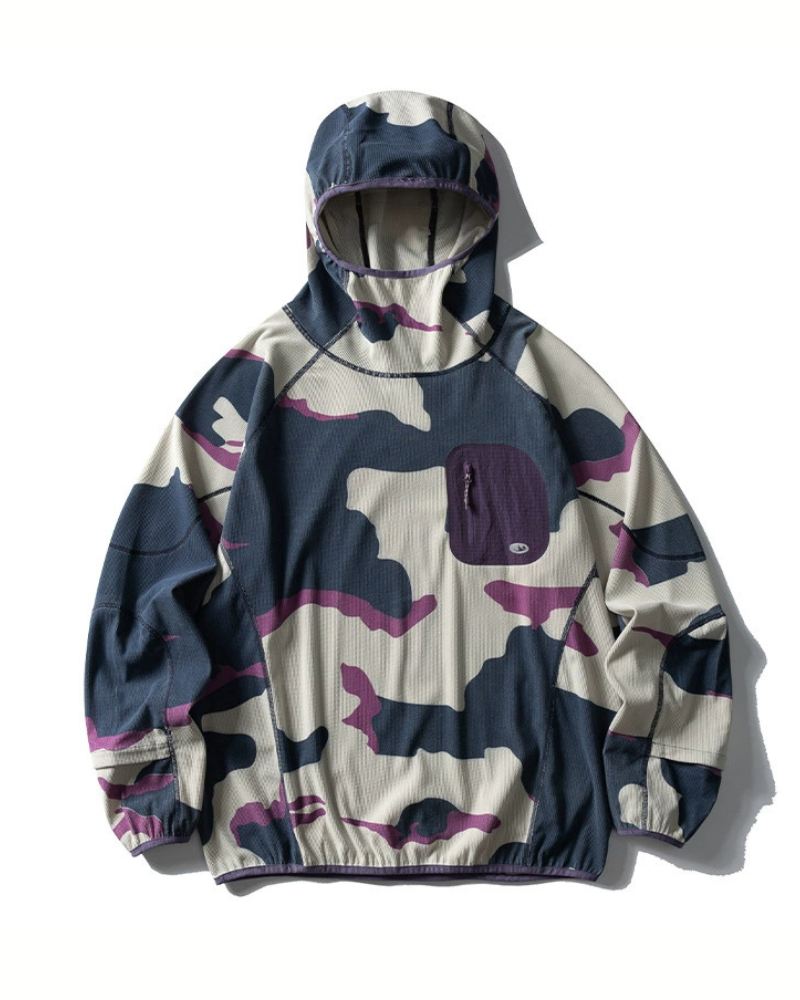 Outdoor Sports Unisex Lightweight Rice Grain Fleece Hoodie