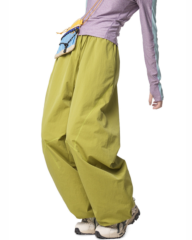 Outdoor Unisex Contrast Stitch Drape Hiking Pants