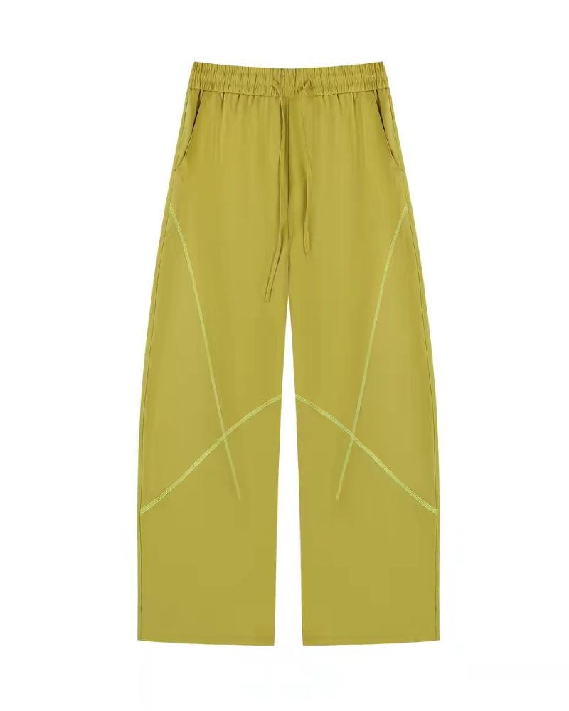 Outdoor Unisex Contrast Stitch Drape Hiking Pants
