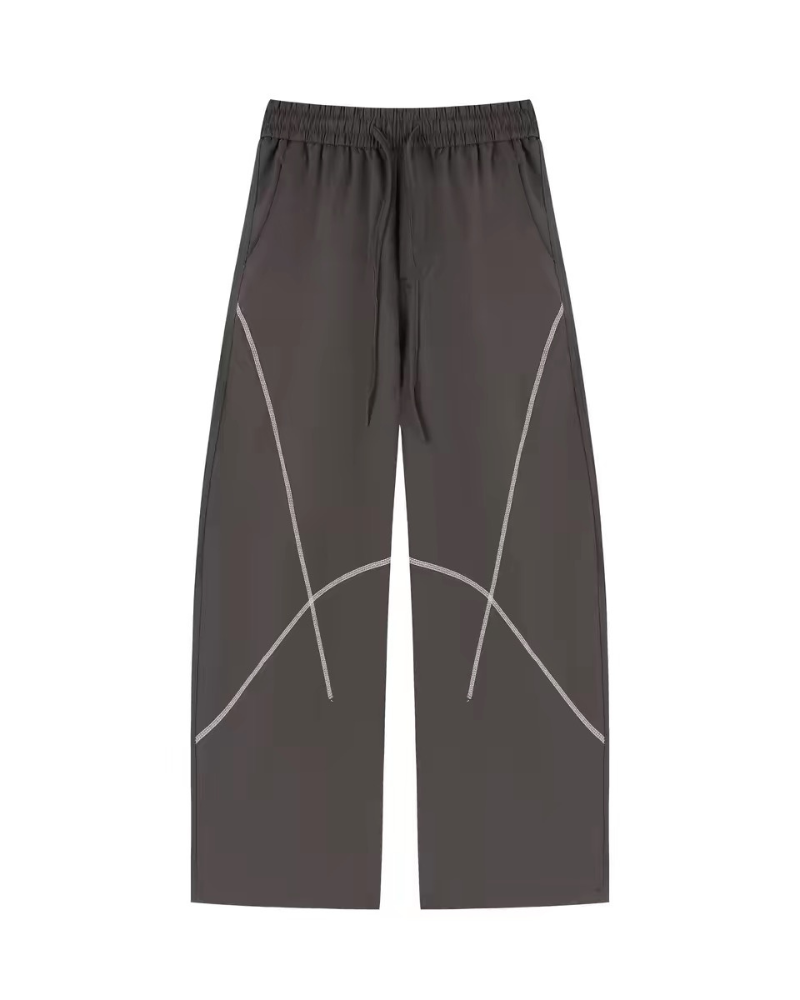 Outdoor Unisex Contrast Stitch Drape Hiking Pants