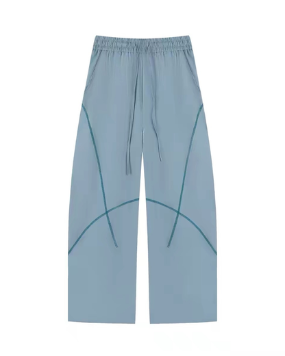 Outdoor Unisex Contrast Stitch Drape Hiking Pants