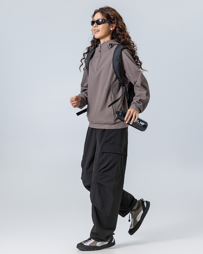 Outdoor Unisex Waffle Knit  Hiking Cycling Sports Hoodie